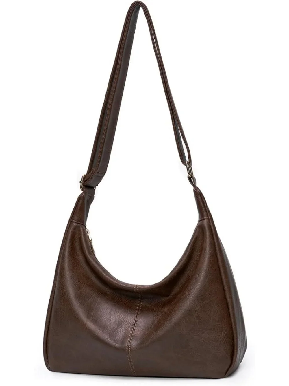 Ultra Soft Vegan Leather Hobo Bag for Women, Stylish Foldable Slouchy Tote